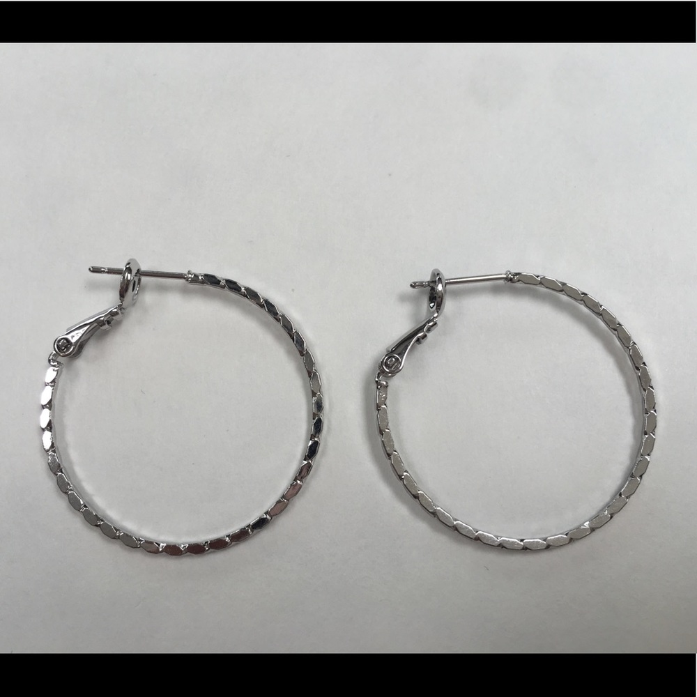 Silver Color Hoops - Picture 1 of 1